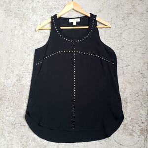 🦋3/$25 Michael Kors Small Black Gold Studded Tank Top